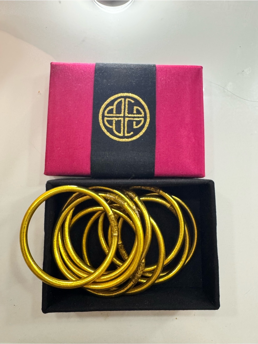 Gold Tone Stackable Bangles Set - Women Jewelry